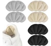 Teouuas 6 Paires Coussinet Talon Chaussure, 3 Couleurs Protege Talon Chaussure Homme et Femme, Semelle Auto Adhésifs Antidérapante avec Memory Éponge, pour l'Arrière du Talons, Chaussures Trop Grande