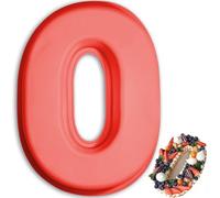 Teouuas Moule à Gâteau Number, Number Cake 0, Grands Moules à Gâteau 3D en Silicone, Moule à Gâteaus en Forme de Chiffre, pour Anniversaire et Anniversaire de Mariage