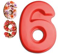 Teouuas Moule à Gâteau Number, Number Numéro 6 Ou Numéro 9, Grands Moules à Gâteau 3D en Silicone, Moule à Gâteaus en Forme de Chiffre, pour Anniversaire et Anniversaire de Mariage