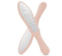 Teouuas Rappe Pieds Pédicure, Rapeuse pieds, Doppelseitig Edelstahl Fußfeile, Premium Foot File, Hornhautfeile Fuss für Fußpflege, Pediküre, Nass, Trocken Verwendbar (Rose）