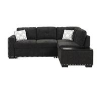 TEOYETTSF Canapé en forme de L de 212,9 cm, canapé confortable, canapé-lit sectionnel réversible avec chaise de rangement, prises de courant