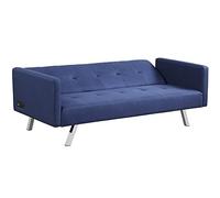 TEOYETTSF Canapé-lit futon convertible inclinable avec multiprise 3 places (D)