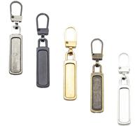 TEOZBLU 10 Pcs Tirettes de Réparation Fermeture Eclair, Tirettes de Réparation Fermeture Eclair, Tirette Fermeture Eclair Remplacement, Pour Vêtements, Jeans, Valises