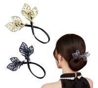 TEOZBLU 2 Pcs Chignon Magique Cheveux Bun Maker Clip, Donuts Chignon Enfant,Pince Chignon à Torsion Française, Bun Chignon, Elegant Hair Accessoires Cheveux Femme, Convient Aux Cheveux Moyens à Longs
