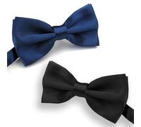 TEOZBLU 2 Pièces NœUd Papillon Avec Crochet - DéJà Lié Et RéGlable, Couleur Unie Noeud Papillon Pour Noeud Papillon Pour Enfants Et Hommes Pour Mariage FêTe