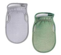 TEOZBLU Lot de 2 Gant Exfoliant Corps, pour Gommage Corps et Exfoliant Visage, Femme et Homme Gant pour Nettoie et Purifie La Peau