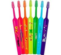 TePe | Brosse à dents KIDS x-soft - 3+ ans - Ergonomique - Avec des motifs d'animaux colorés - Respectueux de l'environnement
