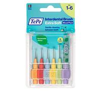TePe - Brosses à dents Mix Pack Aran-lilla - Lot de 6 - Douces - Multicolore - Rondes - Nylon - Manuel