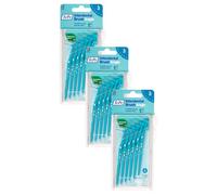 TePe Brossettes interdentaires Angle - Idéal pour le nettoyage des espaces interdentaires des molaires - 6 brossettes - Diamètre 0,6mm - Bleu (Lot de 3)
