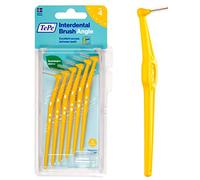 TePe Brossettes interdentaires Angle - Idéal pour le nettoyage des espaces interdentaires des molaires - 1 x 6 brossettes - Taille 4 - Jaune