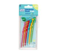 TePe Brossettes interdentaires Angle - Idéal pour le nettoyage des espaces interdentaires des molaires - 2 x 6 brossettes de diamètres variés - Une couleur par diamètre