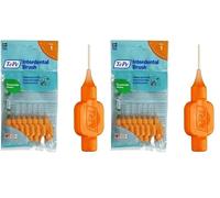 TePe Brossettes interdentaires Original - Nettoyage facile des espaces interdentaires - 1 x 8 brossettes - Diamètre 0,45mm - Orange (Lot de 2)