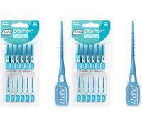 TePe EasyPick Cure-dents, Bleu, ISO M-L, 36pcs, élimine la plaque dentaire, nettoyage efficace entre les dents, cure-dents éco-responsables pour les petits espaces, étui de voyage inclus (Lot de 2)