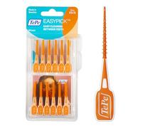 TePe EasyPick Cure-dents, Orange, ISO XS-S, 60pcs, élimine la plaque dentaire, nettoyage efficace entre les dents, cure-dents éco-responsables pour les espaces très serrés, étui de voyage inclus