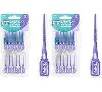 TePe EasyPick Cure-dents, Violet, ISO XL, 36pcs, élimine la plaque dentaire, nettoyage efficace entre les dents, cure-dents éco-responsables pour les grands espaces, étui de voyage inclus (Lot de 2)