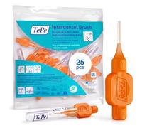 Tepe Original Interdental Brushes 0,45 Mm Orange 25Pcs | Brosses dentaires souples réutilisables. Les tailles à code couleur ciblent la plaque dentaire dans les interstices dentaires