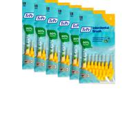 TePe Yellow Fine 0.70mm - 6 Packets of 8 - (48 Brushes) Bundle