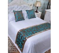 TEPOK Jacquard Chemin de lit Rouge lit Drapeau literie Couvre-lit Chambre d'hôtel literie lit Queue Serviette écharpe décorative
