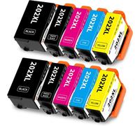 TEPPA-202XL Cartouches d'encre Compatibles pour Epson 202XL 202 XL Remplacement pour Expression Premium XP-6000 XP-6005 XP-6100 XP-6105 XP6000 XP6005 XP6100 XP6105 (Lot de 10)