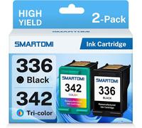 TEPPA-336 342 Cartouches d'encre Compatibles avec modèles HP 336 342 pour imprimantes Deskjet 5420 5420v 5432 Officejet 6310 Photosmart 2570 2573 2575a PSC 1507 1510 1510s