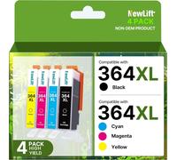 TEPPA-364XL Lot de cartouches d'encre compatibles avec HP 364 XL Deskjet 3070A 3520 3524 3522 officejet 4620 4622 4610 Photosmart 5510 6510 5515 5520 5524 7510 7522 Lot de 4.