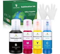 TEPPA-440ML Encre à Sublimation Compatible pour Epson ecotank E102 E104 ET-2810 ET-2820 ET-2830 ET-4810 ET-2815 ET-2850 ET-2856 2870 Imprimante ecotank pour Tissus Heat Transfer T-Shirts Céramique