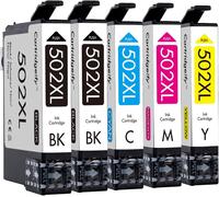 TEPPA-502 XL Cartouche Compatible avec Epson 502 502XL Cartouches d'encre, pour Expression Home XP-5100 XP-5105 XP-5150 XP-5155, Workforce WF-2860 WF-2865 WF-2880 WF-2885 / DWF