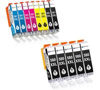 TEPPA-580XXL 581XXL Encre pour PGI-580 XXL CLI-581 XXL Cartouches compatibles pour Canon Pixma TR7500 TR8500 TS6100 TS6200 TS6300 TS700 TS8200 TS8350 TS9150 Imprimante(13 Pack)
