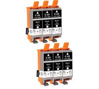 TEPPA-6 Cartouches d'encre Compatible avec Canon PGI-35 BK Noir pour Pixma IP100 IP110 IP110 + Battery IP110 Series MINI260 TR150 IP100v IP110 Battery 260 Mini
