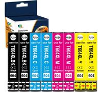 TEPPA-604 XL Multipack Compatible Cartouch d'encre Remplacement pour 604XL pour Expression Home XP-2205 XP-4200 XP-3200 XP-3205 (8 Pack)