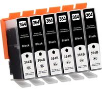 TEPPA-6X 364XL Noir Cartouches d'encre Compatible avec HP 364 364 XL pour Photosmart 5520 5510 5520 5524 5524 6520 5515 7520 Deskjet 3520 Officejet 4620 4622