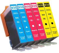 TEPPA-6X Cartouches d'encre 934XL 935XL - Compatibles avec HP 934 XL 935 XL 934XL 935XL - Haute capacité pour HP Officejet Pro 6230 6830 et Officejet 6820 6800 (2 Cyan, 2 Magenta, 2 Jaune)