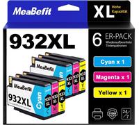 TEPPA-933XL Cartouches d'encre de rechange pour HP 932 XL 933 XL 932XL 933XL Multipack (2cyan, 2magenta, 2jaune) - Haute capacité pour HP Officejet 6600 6700 7612 7510 7110 6100 7610