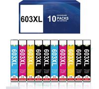 TEPPA-Caidi Compatible Cartouche pour Epson 603 XL 603XL Encre pour XP-2100 XP-2105 XP-2150 XP-2155 XP-3100 XP-3150 XP-3155 XP-4100 XP-4150 XP-4155 WF-2810 WF-2820 WF-2830 WF-2840 WF-2850 (10 Pack)