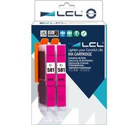 TEPPA-Cartouche d'encre Compatible CLI-581 M CLI-581 XL M CLI-581 XXL M 1996C001 12.5 ML (2Magenta) Remplacement pour Canon Pixma TR7550 TR8550 TS6150 TS6151 TS6250 TS8150 TS8151 TS8152 TS9150 TS9155