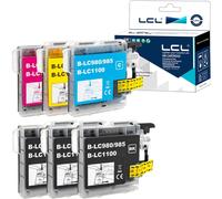 TEPPA-Cartouche d'encre Compatible LC985 LC985BK LC985C LC985M LC985Y (3 Noir 1Cyan 1Magenta 1Jaune) Remplacement pour Brother DCP-J125/J315W/J515W/J140W MFC-J265W/J410/J415W/J220