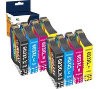 TEPPA-Cartouches d'encre pour Encre Epson 603XL Compatible pour Epson Expression Home XP-3100 XP-4100 XP-2100 XP-2105 XP-3105 XP-4105 (2 Noires / 2 Cyan / 2 Magenta / 2 Jaune, Paquet de 8)