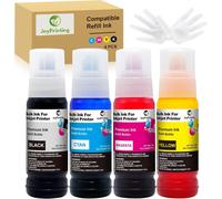 TEPPA-E104 Encre Multipack Compatible pour Epson E104 Cartouches d'encre pour Ecotank ET-2820 ET-2710 ET-2720 ET-2815 ET-2810 ET-2826 ET-1810 ET¿2711 ET-2712 ET-2714 ET-2821 ET-4700 ET-4800