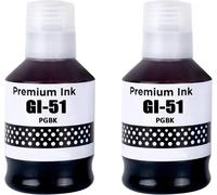 TEPPA-GI-51 GI51 Encre Compatible pour PIXMA G1520 G1560 G2520 G2560 G3520 G3560 G1530 G2570 G3570 G4570 Imprimante GI-51 BK GI-51BK (Noir*2)