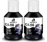 TEPPA-GI56 GI-56 Encre Compatible avec Canon GI56 GI-56 GI56BK Bouteilles d'encre pour MAXIFY GX7050 GX3050 GX6050 GX4050 GX5050 (2 Noir)