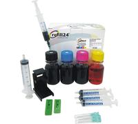 TEPPA-Kit de Recharge Compatible pour Cartouches d'encre HP 305 305 XL,307 XL Noir et Couleur, Encre avec Clip et Accessoires + 240 ML Encre