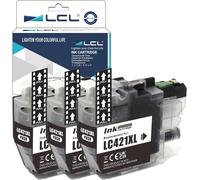 TEPPA-LC421 LC421XL Noir Haute Rendement Cartouche d'encre Compatible pour Brother LC-421XL LC421XL LC421XLBK LC421BK Compatible pour Brother DCP-J1050DW DCP-J1140DW MFC-J1010DW (3-Pack)