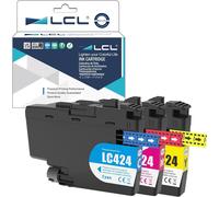 TEPPA-LC424 Cartouche d'encre Compatible pour Cartouche Brother LC424 LC-424 LC-424VAL Pack Compatible pour DCP-J1200W DCP-J1200WE Imprimante (Cyan Magenta Jaune,3-Pack)