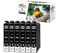 TEPPA-Lot de 6 Cartouches d'encre 503XL compatibles avec Epson 503XL - Noir - pour Expression Home XP-5200 XP-5205 Workforce WF-2960 WF-2965 WF-2960DWF WF-2965DWF