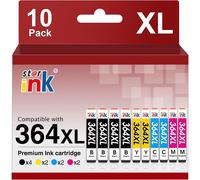 TEPPA-Starink 364xl Compatible Cartouches d'encre (10-Pack) pour HP 364 364XL pour Photosmart 5520 5510 5512 5515 6510 6520 B110a B109a Deskjet 3520 3070A Officejet 4620 4622 Noir Cyan Magenta Jaune