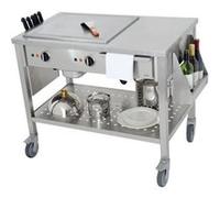 TEPPAN YAKI ELECTRIQUE MOBILE PLAQUE ACIER INOX 3.3 kW NAYATI