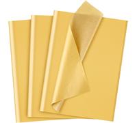 Teppc-120 Feuilles De Papier De Soie Doré 14 X 20 Pouces Papier D'emballage Doré En Vrac Pour Sacs Cadeaux Emballage Remplissage Artisanat Noël Anniversaire Décoration De Mariage (Or)