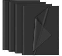 Teppc-120 Feuilles De Papier De Soie Noir 35 X 50 Cm Pour Sacs Cadeaux, Emballage Floral, Remplissage, Artisanat, Anniversaire, Noël, Halloween, Décor