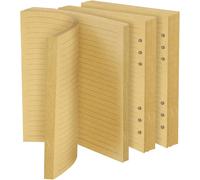 Teppc-140 Feuilles A5 Recharge Papier, 6 Trous Feuillets Mobiles Vierge Papier De Recharges Kraft En Ligné Pour A5 Bullet Carnet Rechargeable Journal Cahier Agenda