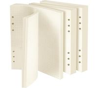 Teppc-150 Feuilles A5 Recharge Papier, 6 Trous Feuillets Mobiles Vierge Papier De Recharges En Pointillé Pour A5 Bullet Carnet Rechargeable Journal Cahier Agenda